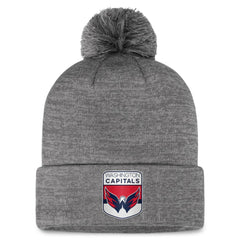 NHL Gray Washington Capitals Fanatics Authentic Pro Home Ice Cuffed Knit Hat with Pom