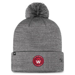 NHL Gray Washington Capitals Fanatics Authentic Pro Home Ice Cuffed Knit Hat with Pom