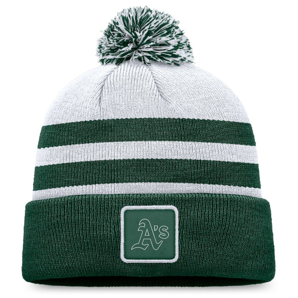 MLB Athletics Fanatics Cuffed Knit Hat with Pom