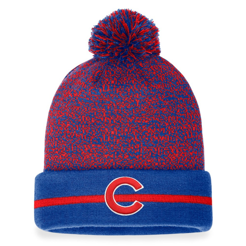 MLB Chicago Cubs Fanatics Space-Dye Cuffed Knit Hat with Pom