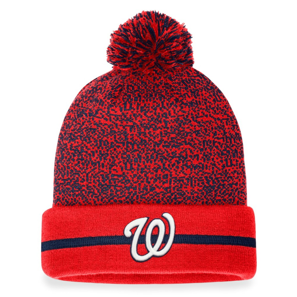 MLB Washington Nationals Fanatics Space-Dye Cuffed Knit Hat with Pom