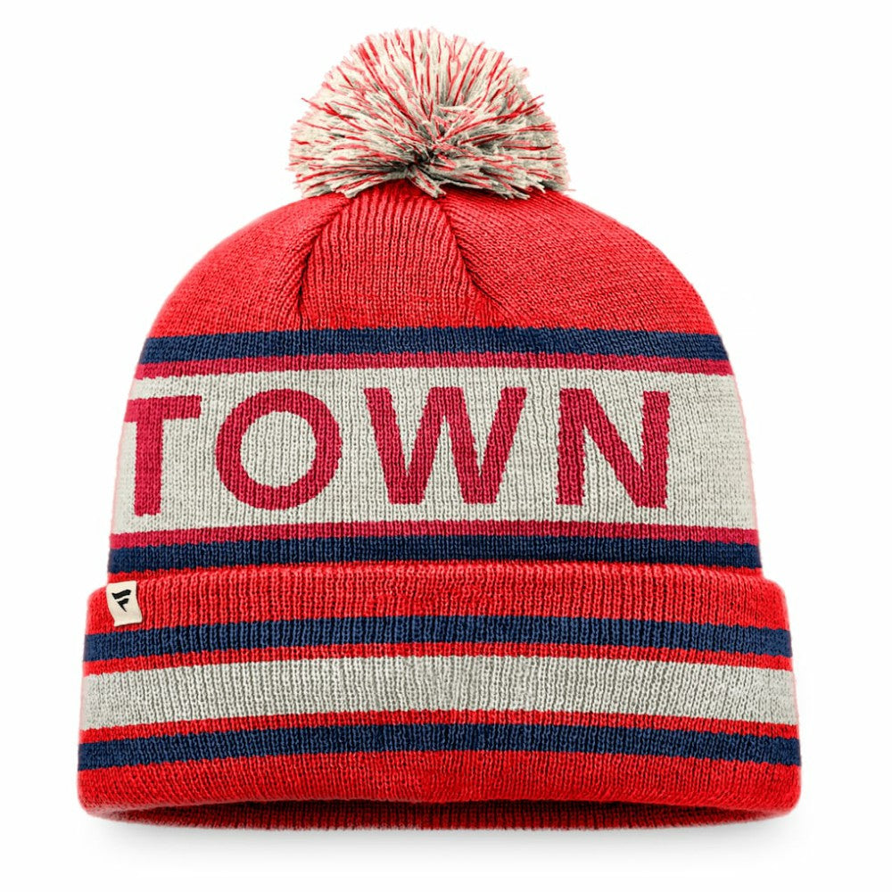 MLB Washington Nationals Fanatics Hometown Slogan Cuffed Knit Hat with Pom