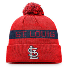 MLB St. Louis Cardinals Fanatics League Logo Cuffed Knit Hat with Pom