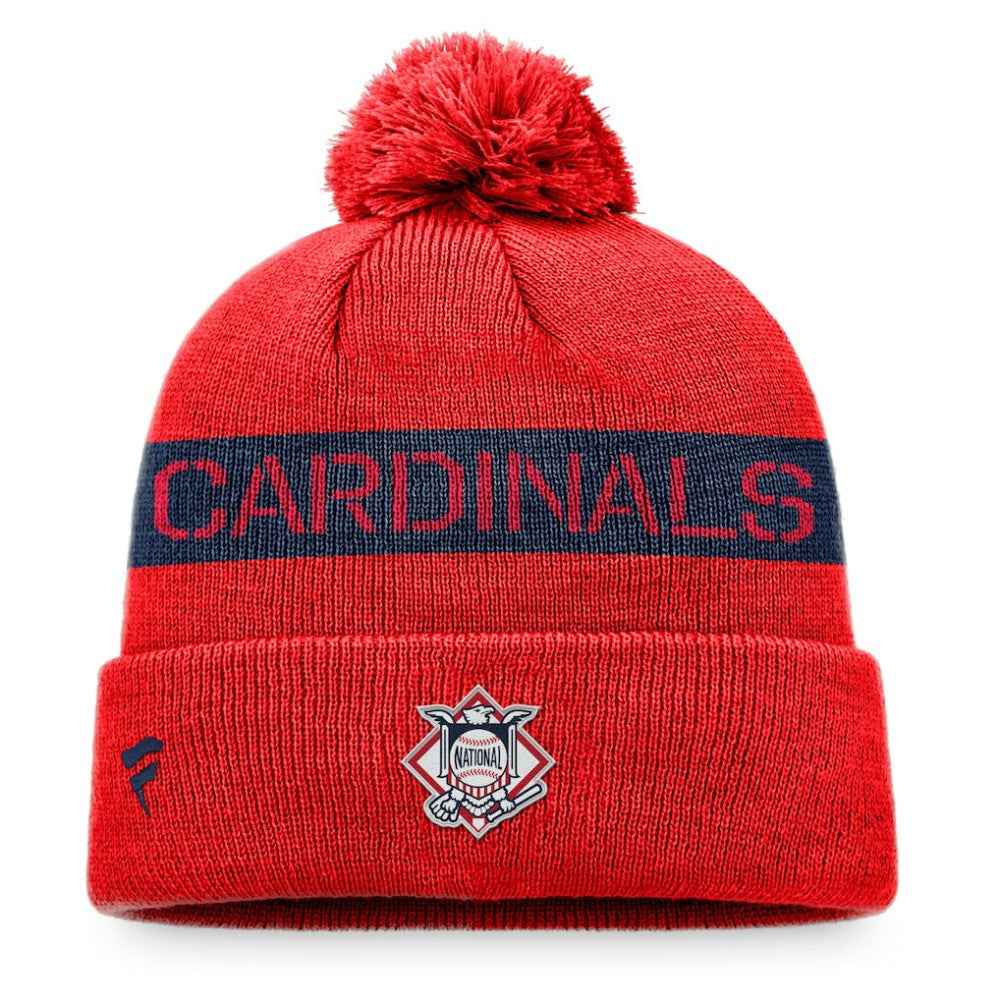 MLB St. Louis Cardinals Fanatics League Logo Cuffed Knit Hat with Pom