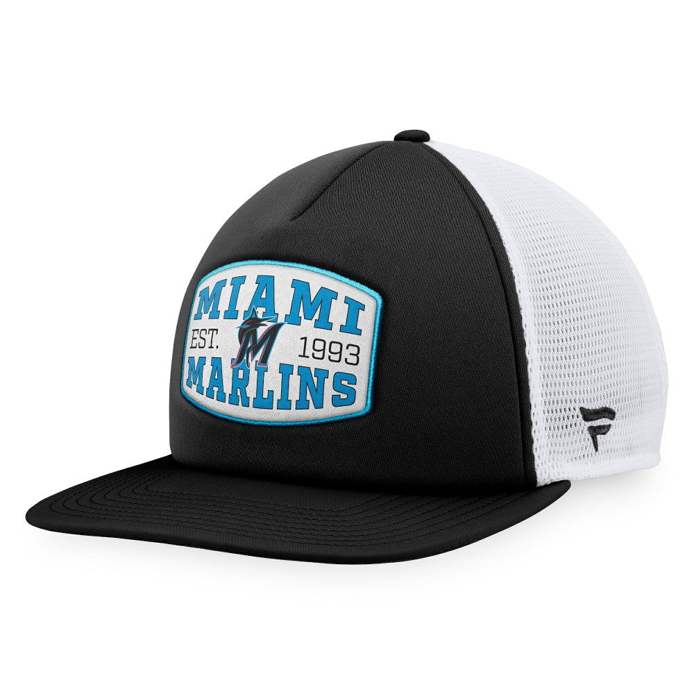 MLB Miami Marlins Fanatics Foam Front Patch Trucker Snapback Hat