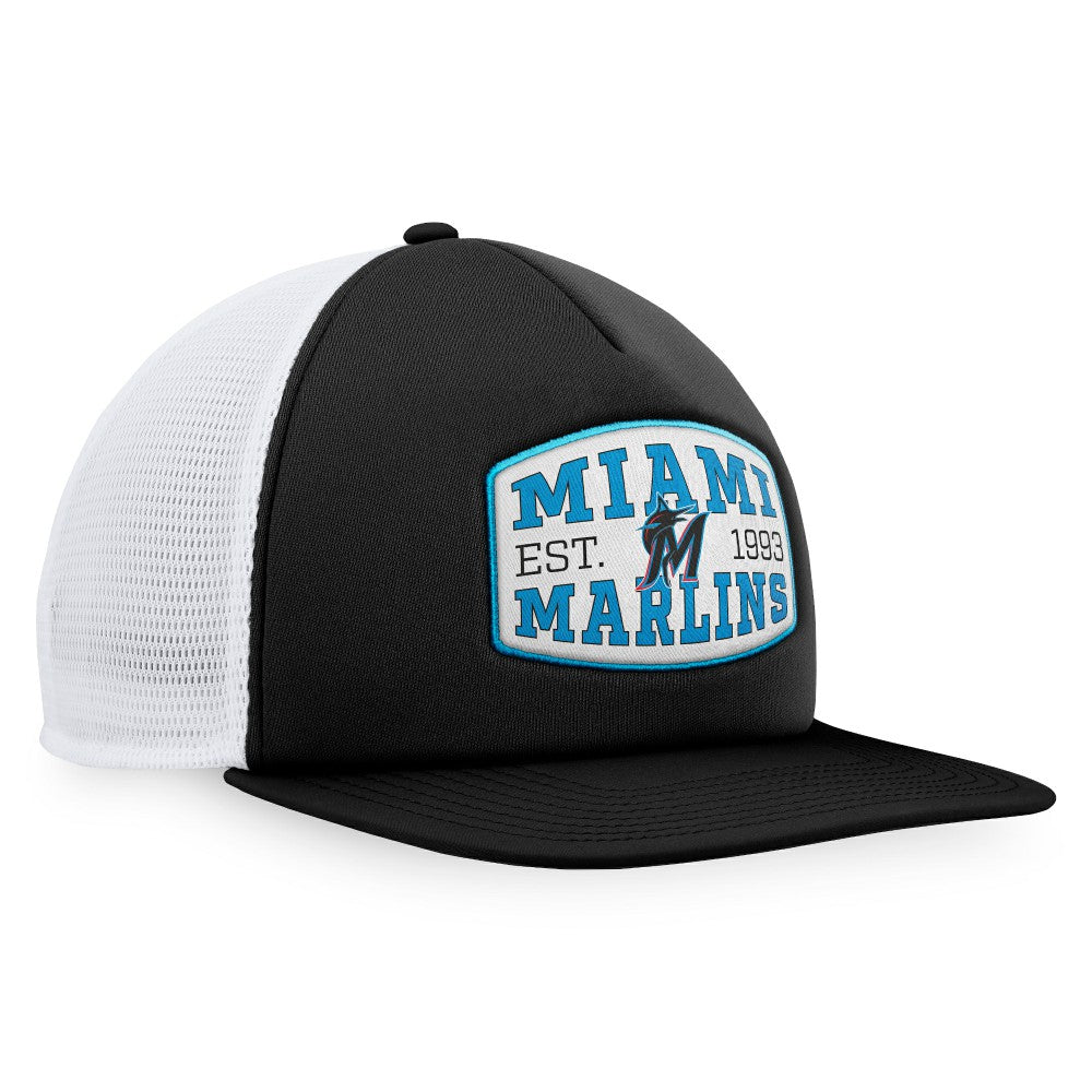 MLB Miami Marlins Fanatics Foam Front Patch Trucker Snapback Hat