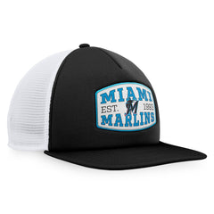 MLB Miami Marlins Fanatics Foam Front Patch Trucker Snapback Hat