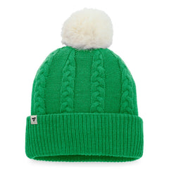 MLB Athletics Fanatics Women's Cable Cuffed Knit Hat with Pom