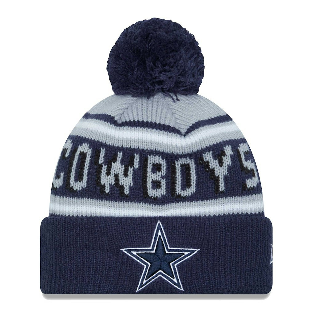 Youth Main Cuffed Knit Hat with Pom - Dallas Cowboys