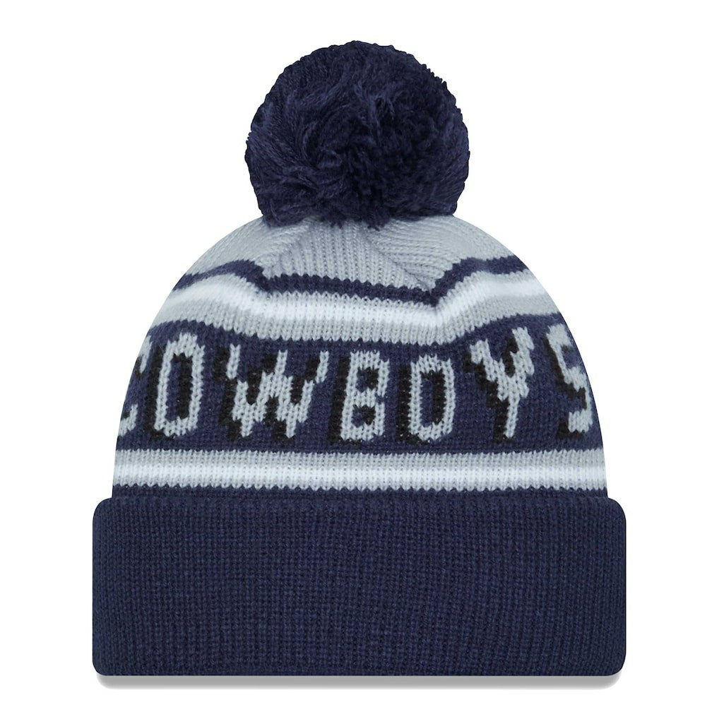 Youth Main Cuffed Knit Hat with Pom - Dallas Cowboys