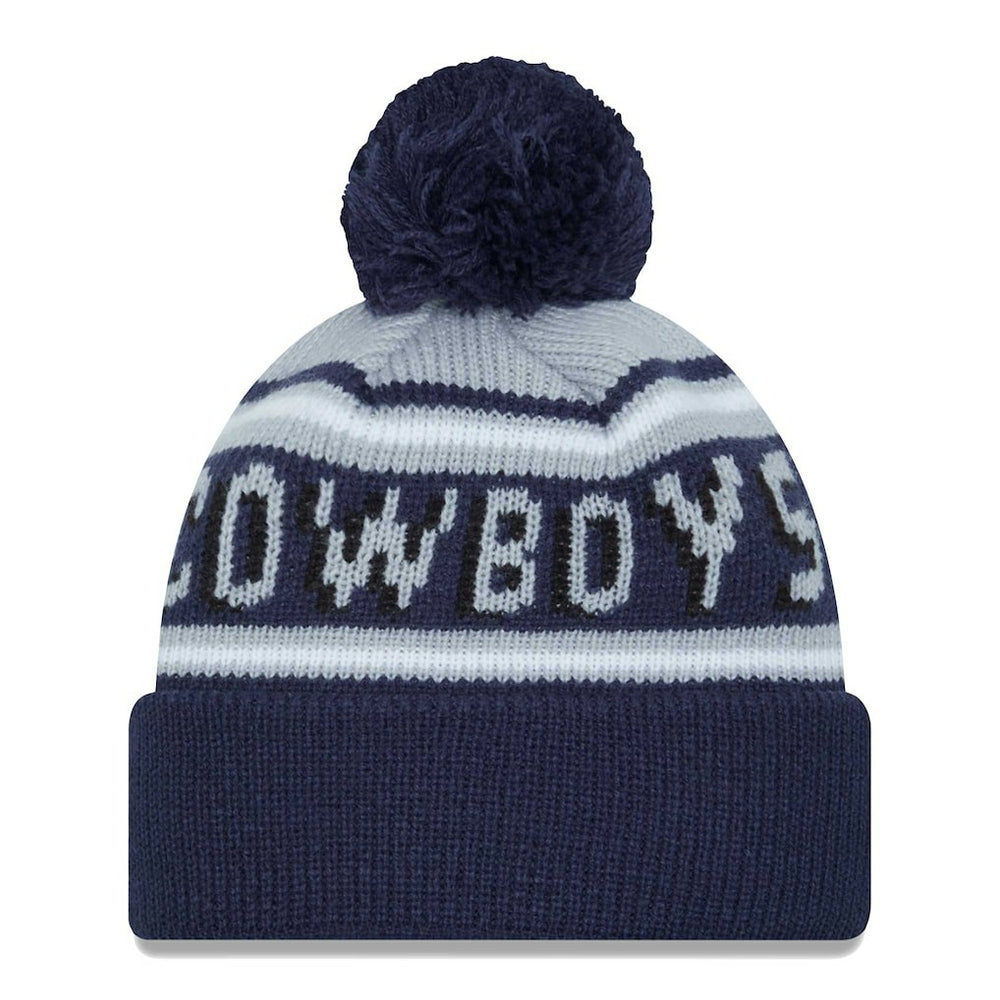 Youth Main Cuffed Knit Hat with Pom - Dallas Cowboys