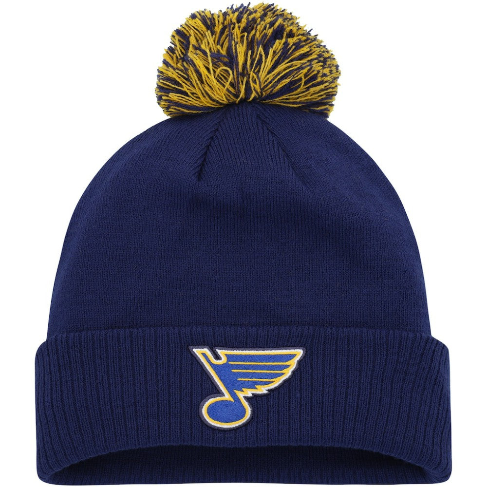NHL Blue St. Louis Blues adidas COLD.RDY Cuffed Knit Hat with Pom