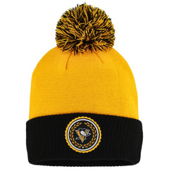 NHL Gold Pittsburgh Penguins adidas Women's Laurel Cuffed Knit Hat with Pom