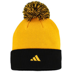 NHL Gold Pittsburgh Penguins adidas Women's Laurel Cuffed Knit Hat with Pom