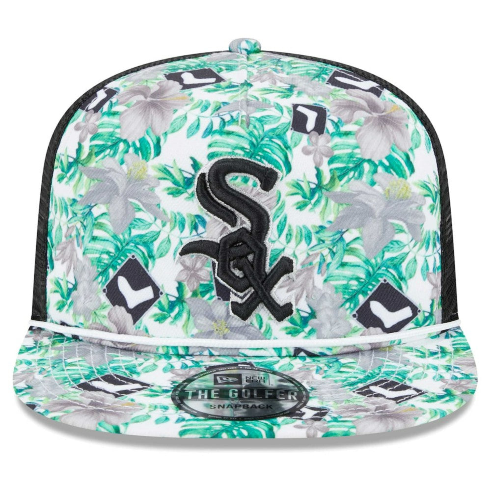 MLB Chicago White Sox New Era Tropic Floral Golfer Lightly Structured Snapback Hat