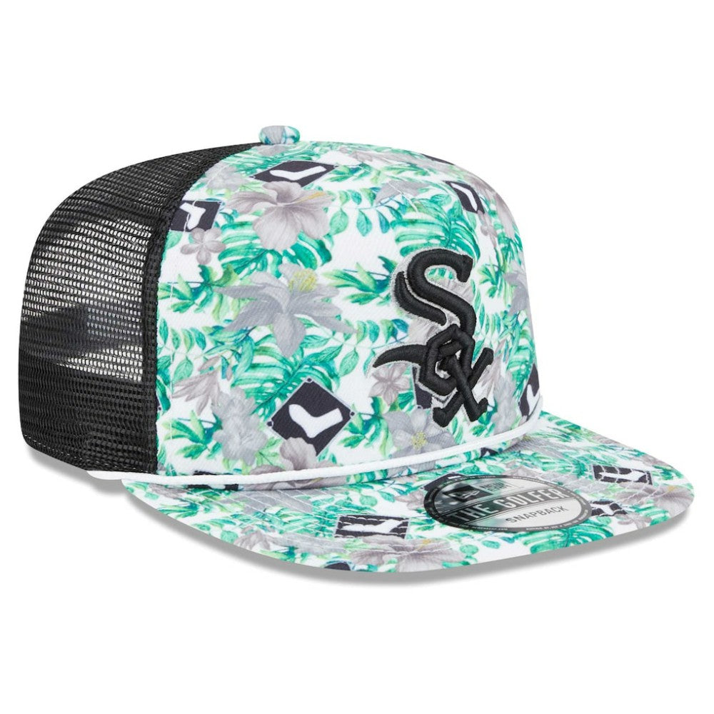 MLB Chicago White Sox New Era Tropic Floral Golfer Lightly Structured Snapback Hat