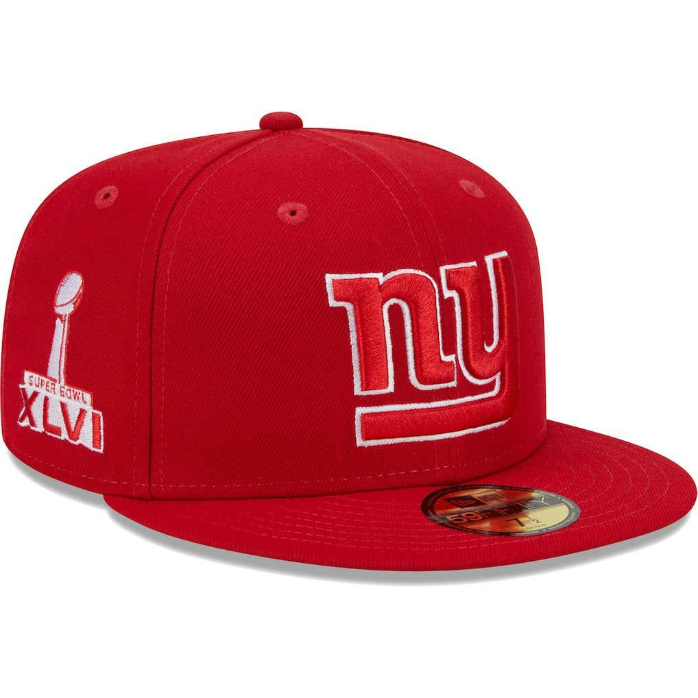 Super Bowl XLVI Main Patch 59FIFTY Fitted Hat - New York Giants