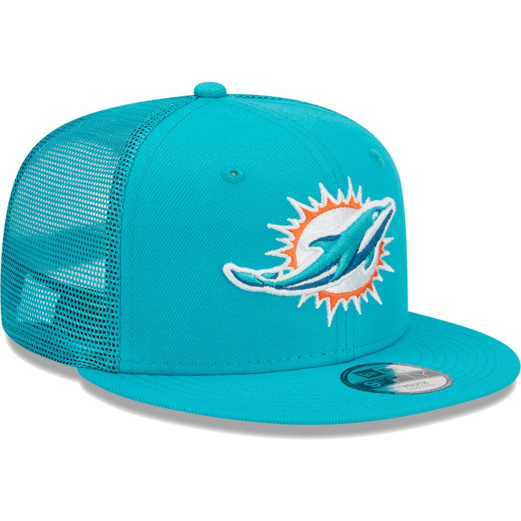Youth Main Trucker 9FIFTY Snapback Hat - Miami Dolphins