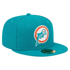 Throwback Main 59FIFTY Fitted Hat - Miami Dolphins