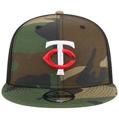 MLB Minnesota Twins New Era Woodland Camo Trucker 9FIFTY Snapback Hat