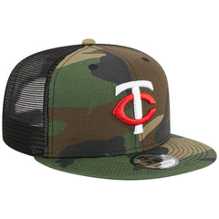 MLB Minnesota Twins New Era Woodland Camo Trucker 9FIFTY Snapback Hat