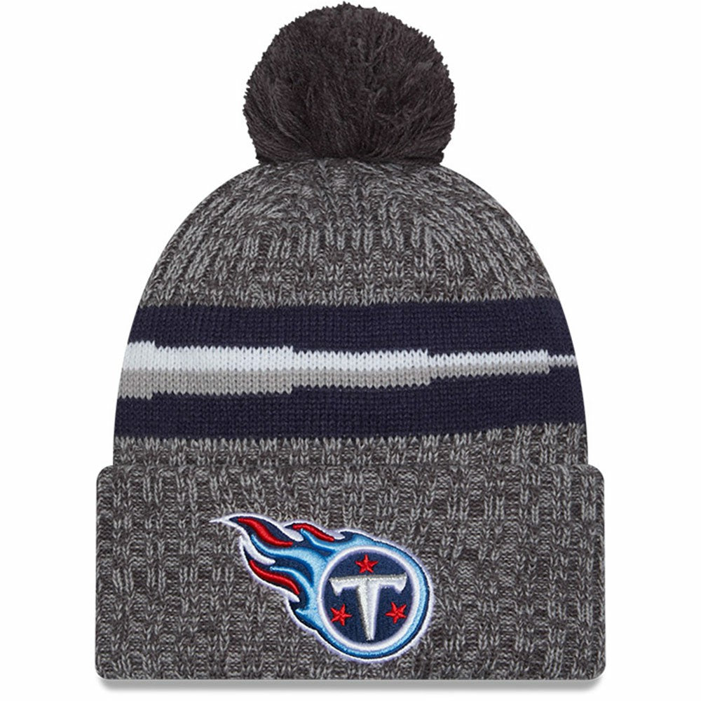 2023 Sideline Sport Cuffed Pom Knit Hat - Tennessee Titans