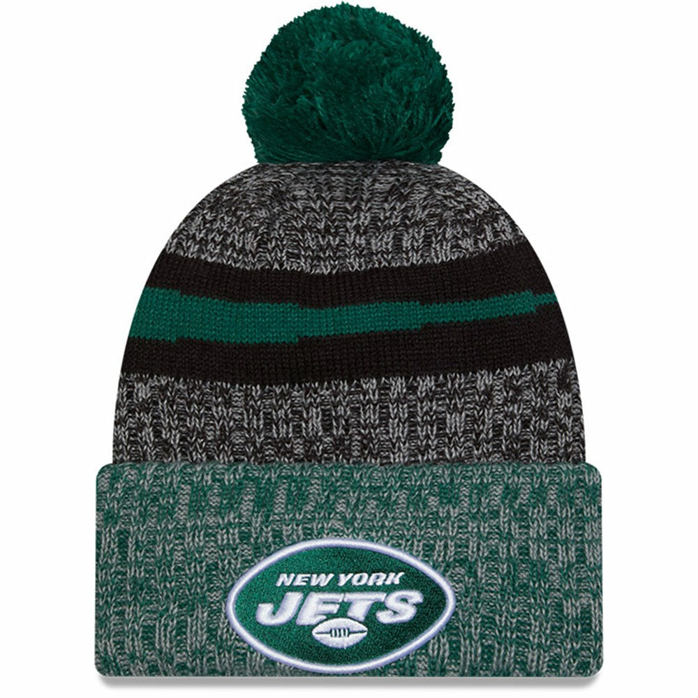 2023 Sideline Sport Cuffed Pom Knit Hat - New York Jets