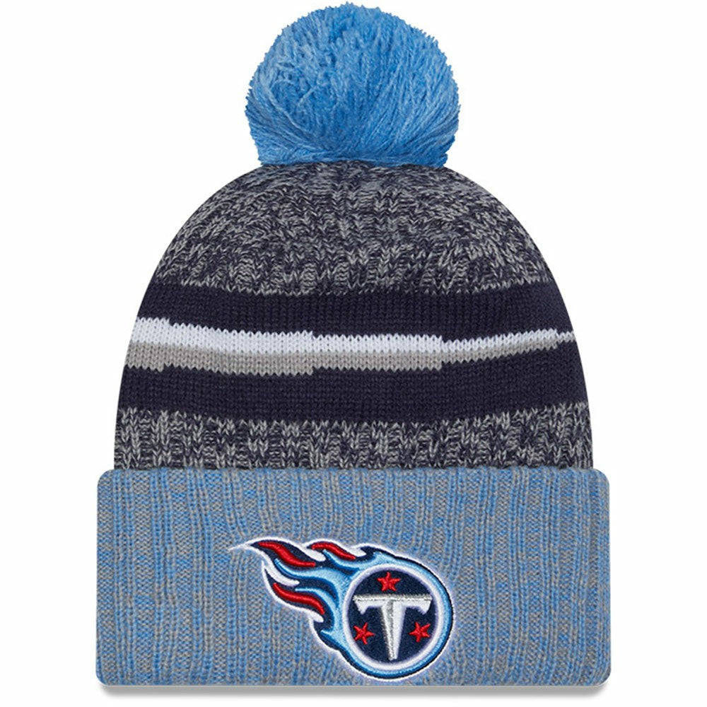 2023 Sideline Sport Cuffed Pom Knit Hat - Tennessee Titans