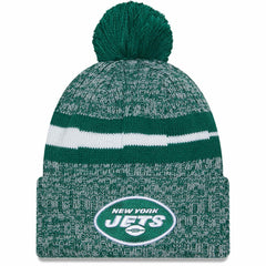 2023 Sideline Cuffed Knit Hat With Pom - New York Jets
