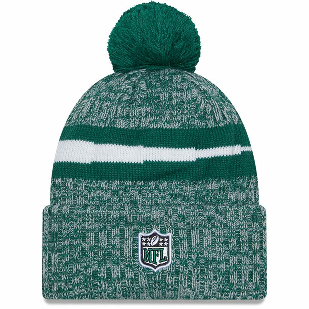 2023 Sideline Cuffed Knit Hat With Pom - New York Jets