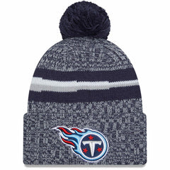 2023 Sideline Cuffed Knit Hat With Pom - Tennessee Titans