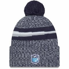 2023 Sideline Cuffed Knit Hat With Pom - Tennessee Titans
