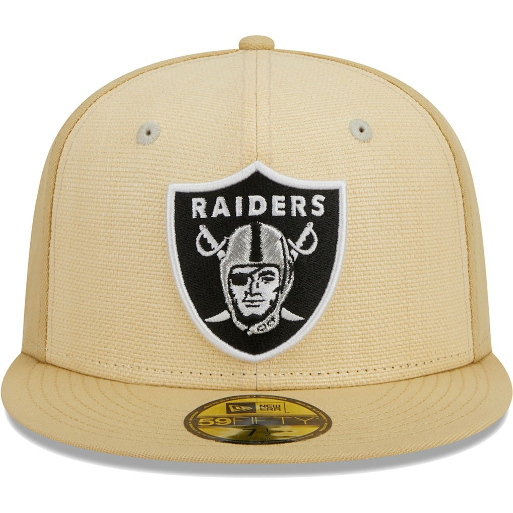 Raffia Front 59FIFTY Fitted Hat - Las Vegas Raiders