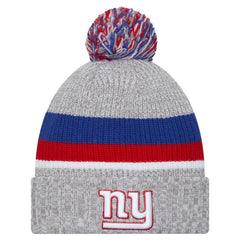Youth Cuffed Knit Hat with Pom - New York Giants