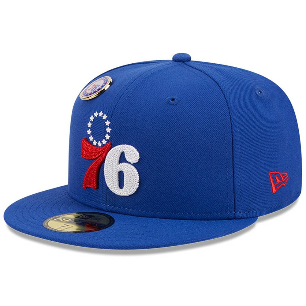 NBA Philadelphia 76ers Chainstitch Logo Pin 59FIFTY Fitted Hat