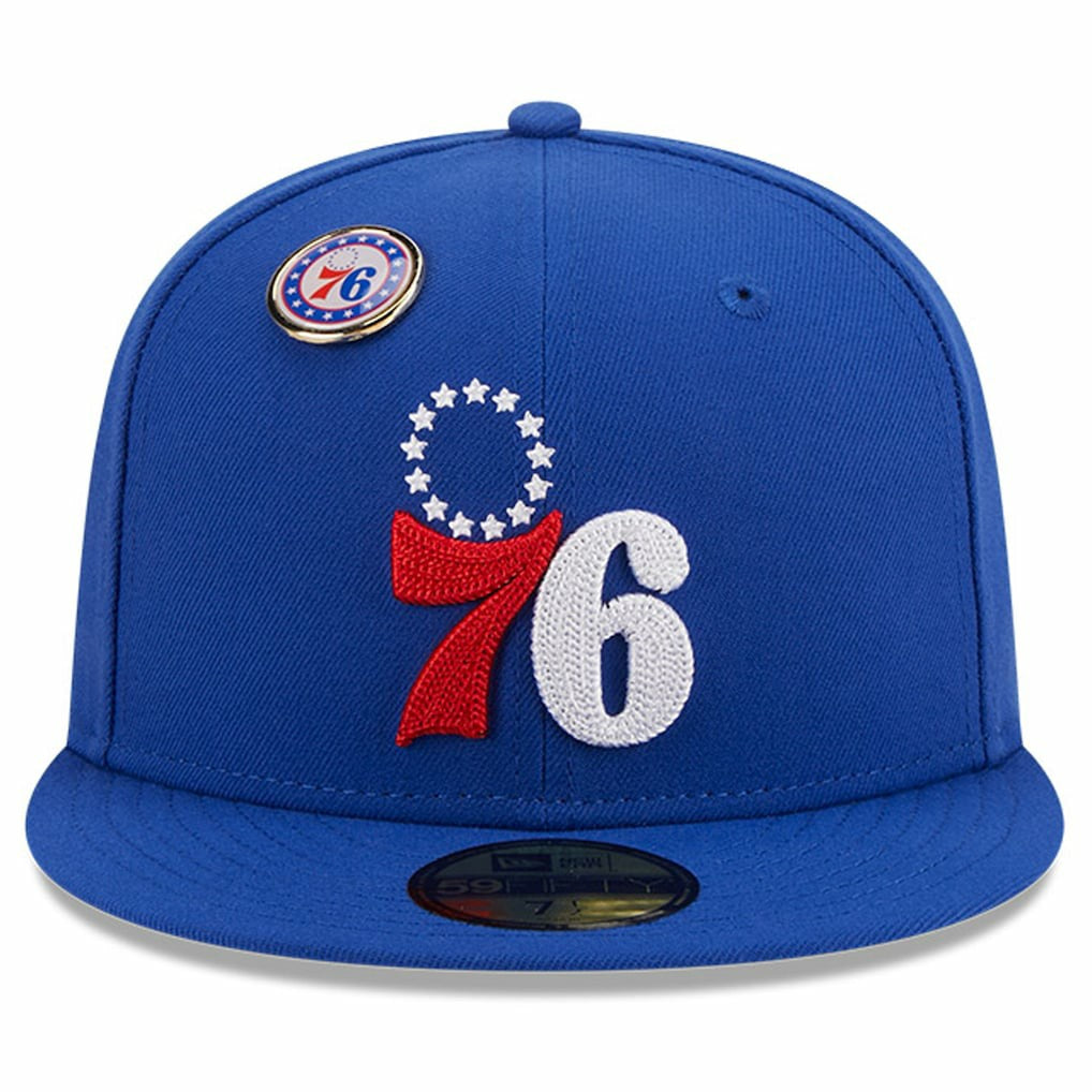 NBA Philadelphia 76ers Chainstitch Logo Pin 59FIFTY Fitted Hat