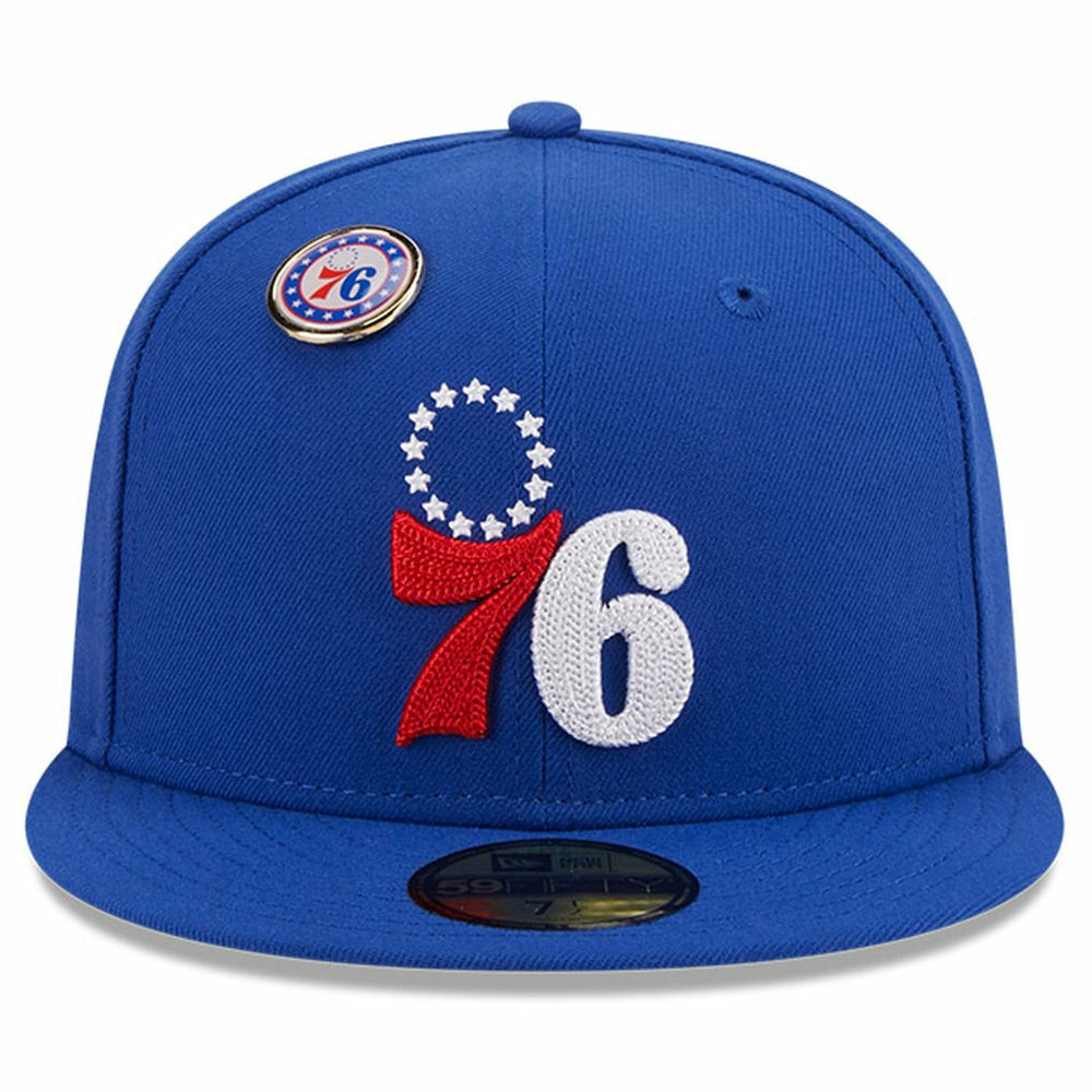 NBA Philadelphia 76ers Chainstitch Logo Pin 59FIFTY Fitted Hat