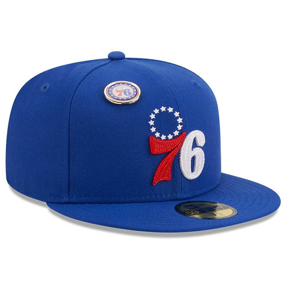 NBA Philadelphia 76ers Chainstitch Logo Pin 59FIFTY Fitted Hat