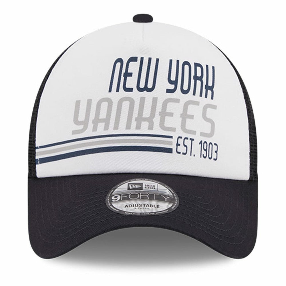 MLB New York Yankees New Era Stacked A-Frame Trucker 9FORTY Adjustable Hat