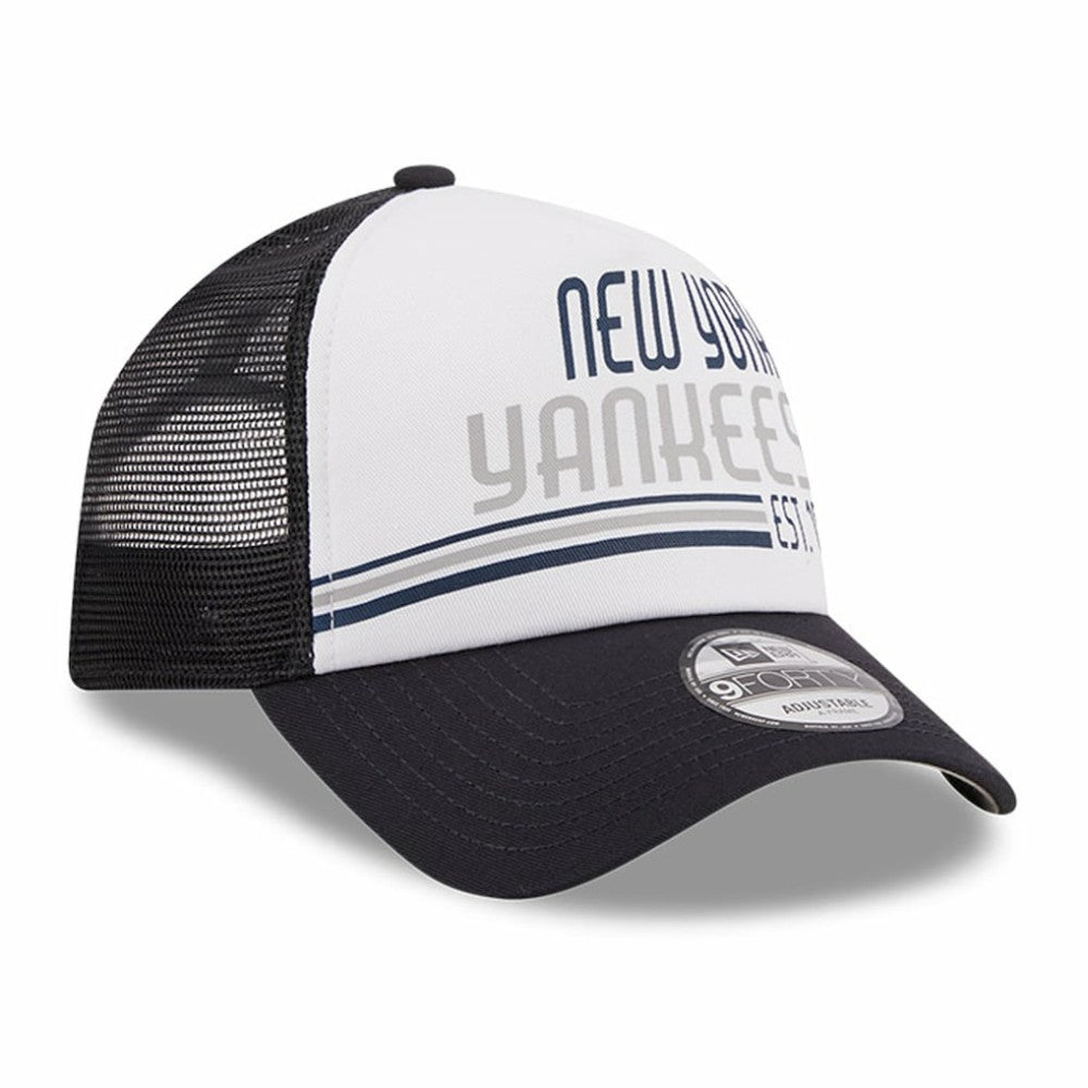 MLB New York Yankees New Era Stacked A-Frame Trucker 9FORTY Adjustable Hat