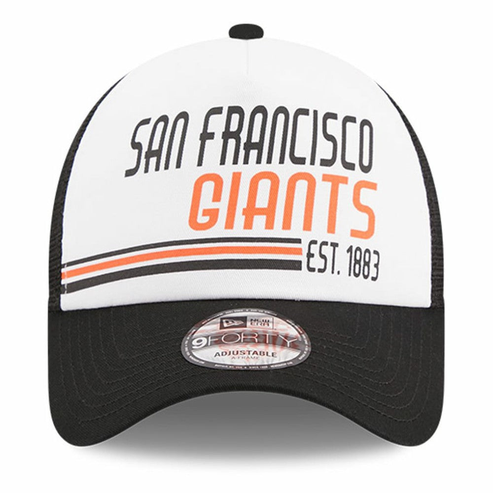 MLB San Francisco Giants New Era Stacked A-Frame Trucker 9FORTY Adjustable Hat