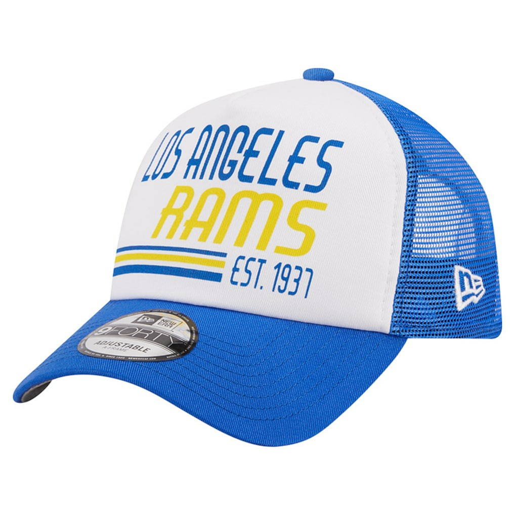 Stacked A-Frame Trucker 9FORTY Adjustable Hat - Los Angeles Rams