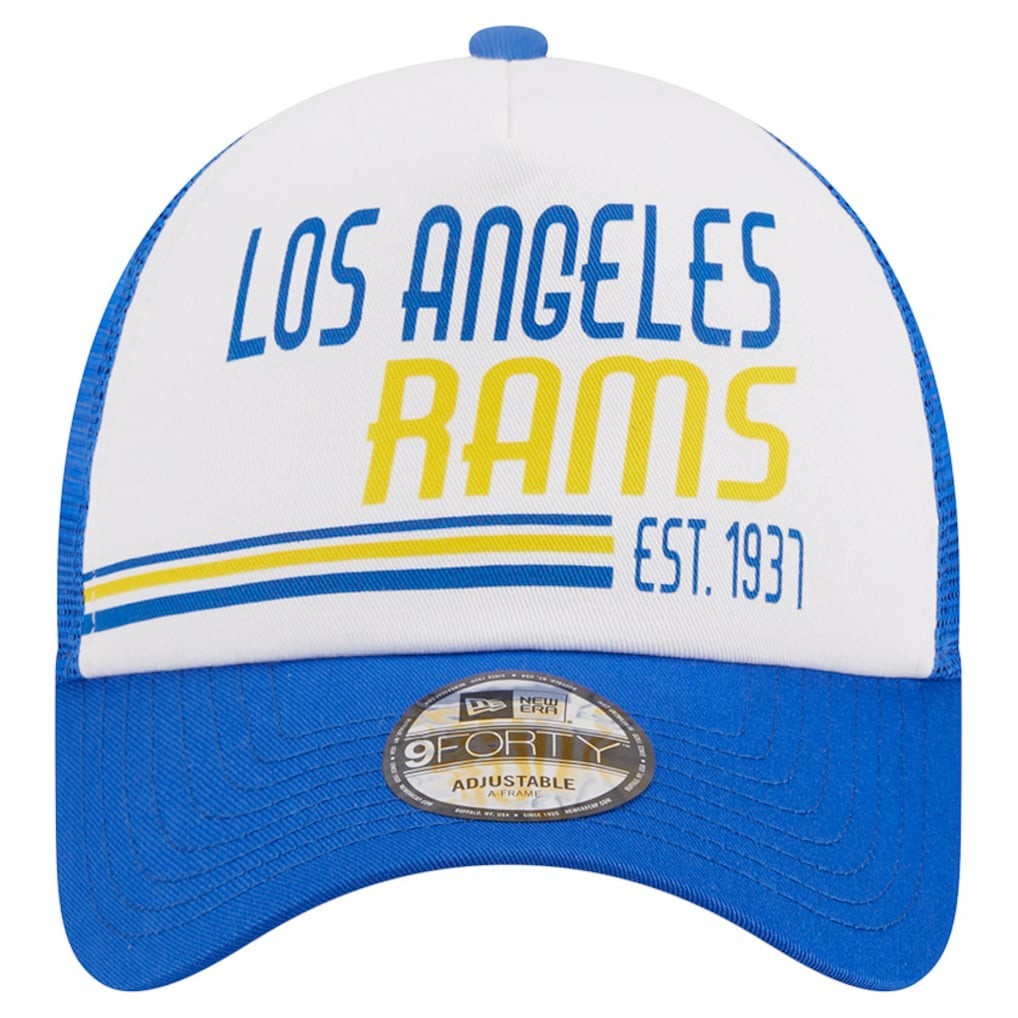 Stacked A-Frame Trucker 9FORTY Adjustable Hat - Los Angeles Rams