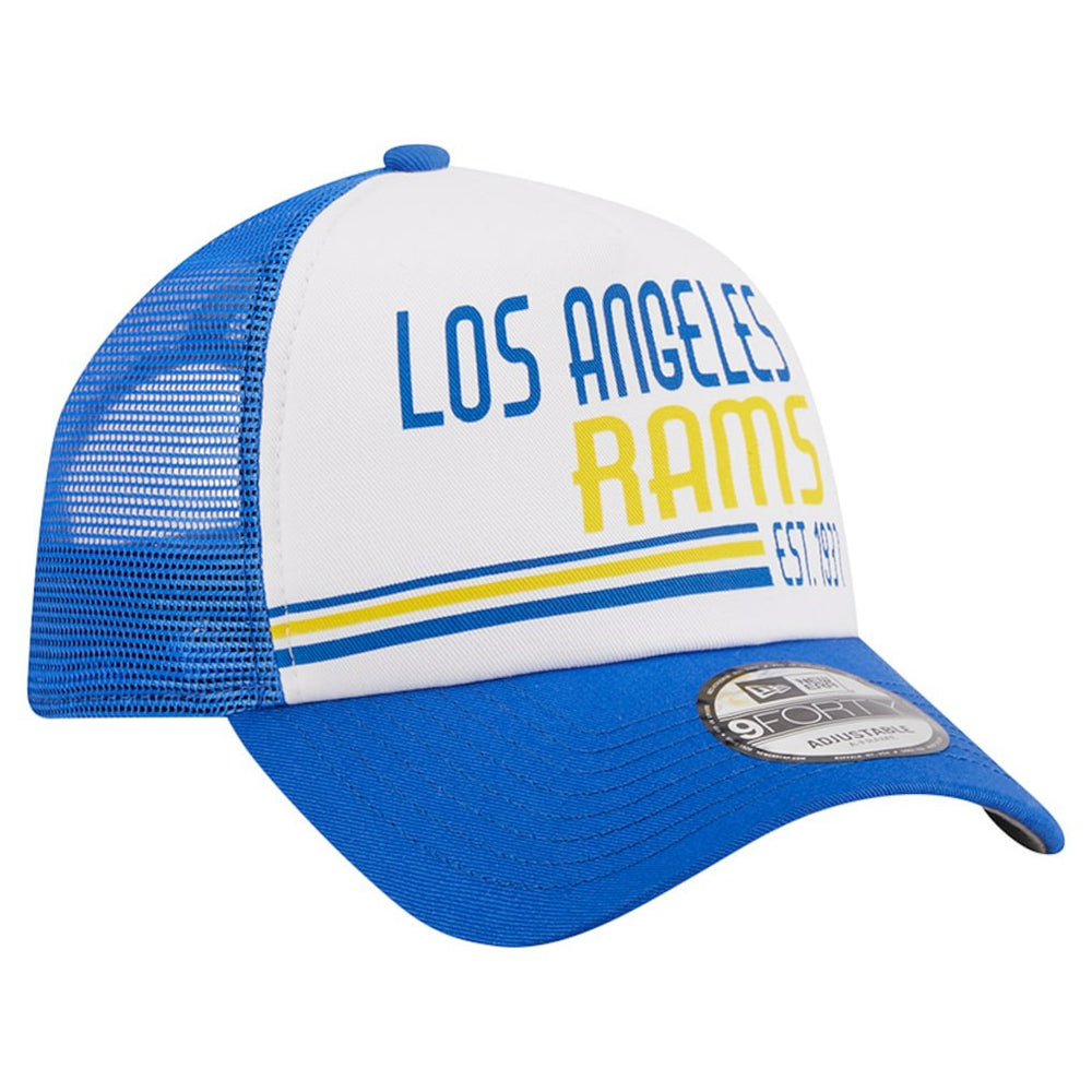 Stacked A-Frame Trucker 9FORTY Adjustable Hat - Los Angeles Rams