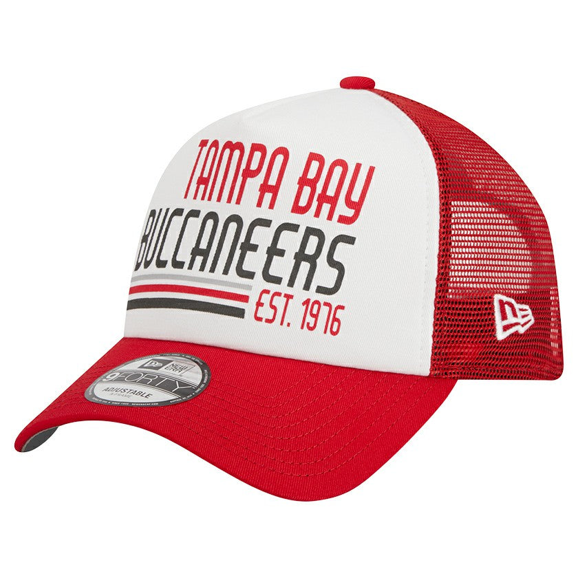 Stacked A-Frame Trucker 9FORTY Adjustable Hat - Tampa Bay Buccaneers