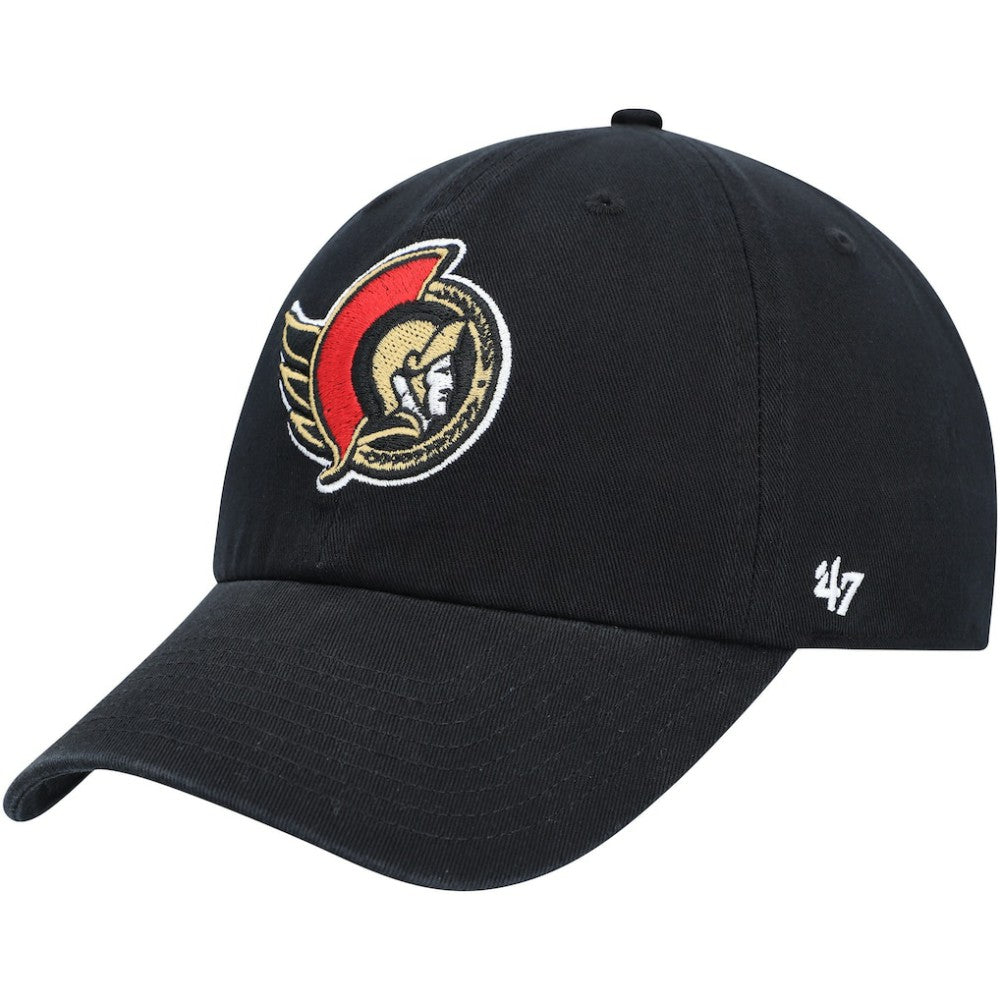 NHL Black Ottawa Senators '47 Clean Up Adjustable Hat