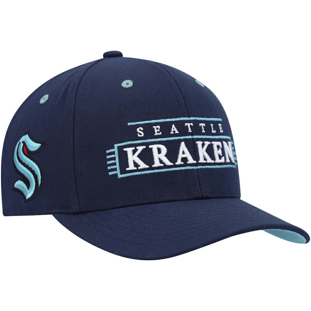 NHL Deep Sea Blue Seattle Kraken Mitchell & Ness LOFI Pro Snapback Hat