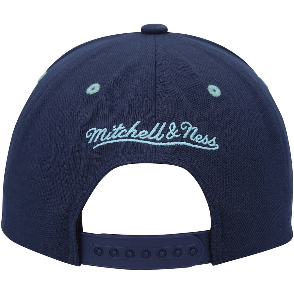 NHL Deep Sea Blue Seattle Kraken Mitchell & Ness LOFI Pro Snapback Hat
