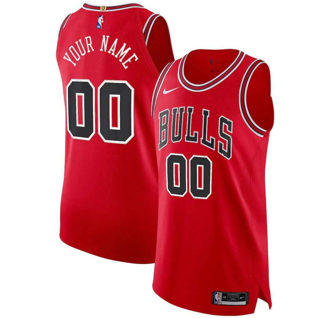 NBA Chicago Bulls Authentic Custom Jersey Red sale