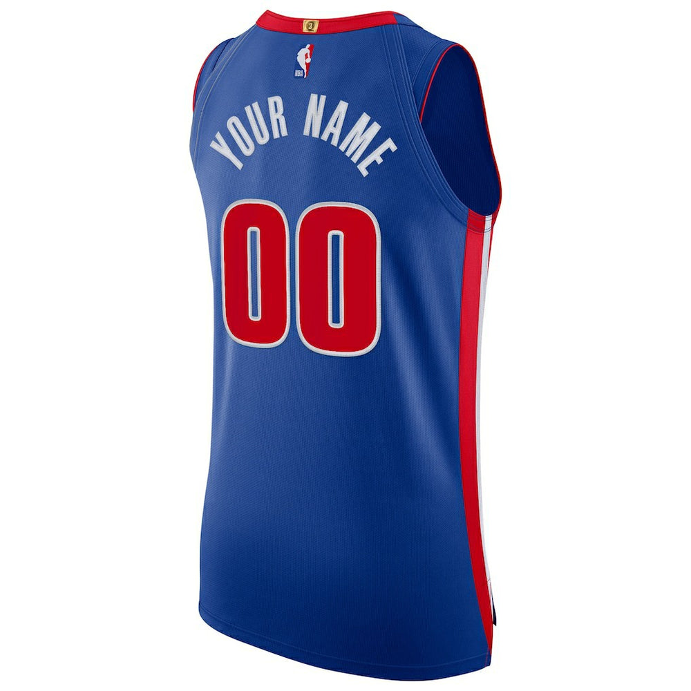 NBA Detroit Pistons Authentic Custom Jersey Blue sale